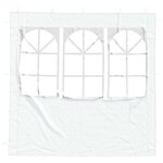 vidaXL Mur de tente de fête 2 Pièces 200 x 195 cm Blanc PE et acier