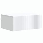vidaXL Cabinet de chevet mural avec tiroir Blanc 49 x 34 5 x 20 cm
