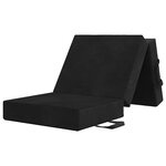 vidaXL Canapé-lit pliable 90 x 67 x 45 cm Noir