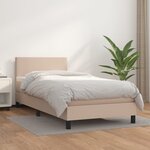vidaXL Sommier à lattes de lit avec matelas Cappuccino 90x200 cm