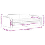 vidaXL Lit de jour avec matelas gris foncé 80x200 cm tissu
