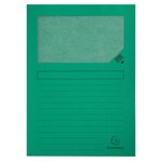 Paquet De 100 Chemises À Fenetre Forever - 22x31cm - Vert Vif - X 4 - Exacompta