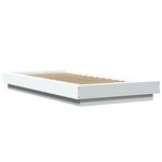 vidaXL Cadre de lit avec lumières LED sans matelas blanc 90x190 cm