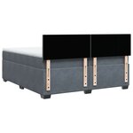 vidaXL Sommier à lattes de lit et matelas Gris foncé 200x200cm Velours