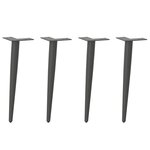 vidaXL Pieds de table basse coniques 4 pièces Anthracite 30-31 cm Acier