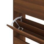 vidaXL Armoire à chaussures Chêne marron 63x24x147cm Bois d'ingénierie