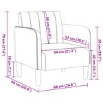 vidaXL Fauteuil avec accoudoirs noir 54 cm velours