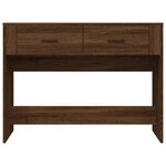 vidaXL Table console Chêne marron 100x39x75 cm Bois d'ingénierie