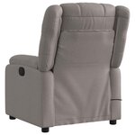 vidaXL Fauteuil de massage inclinable Taupe Tissu
