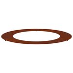 vidaXL adapté pour anneau d'arbre plat Marron Ø60 / 90 cm Acier patiné