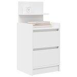 vidaXL Tables de chevet avec 2 tiroirs 2 Pièces blanc 38x34x80 cm