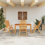 vidaXL Ensemble de salle à manger pour jardin 5 Pièces Marron