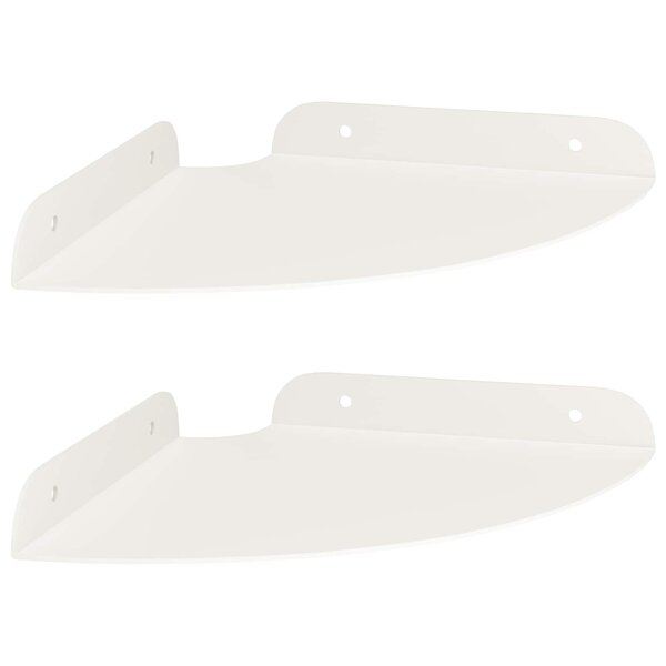 vidaXL Étagère flottante avec étagère 2 Pièces Blanc 18 x 18 x 2 cm