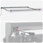 vidaXL Auvent Rétractable Noir 450x300 cm tissu