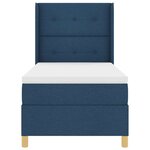 vidaXL Lit à Ressorts avec matelas Bleu 100 x 200 cm tissu