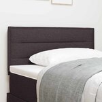 vidaXL Têtière LED Design Lignes Marron Foncé 90 cm Tissu