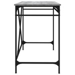 vidaXL Bureau sonoma gris 100x50x75 cm bois d'ingénierie et fer