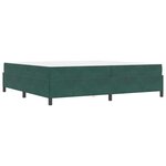 vidaXL Cadre de lit Vert foncé  vert et blanc 200 x 200 cm Velours