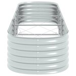vidaXL Lit surélevé de jardin 320x80x44 cm Acier galvanisé Argenté