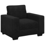 vidaXL Fauteuil noir 60 cm velours