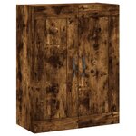 vidaXL Armoire murale chêne fumé 69 5x34x90 cm bois d'ingénierie