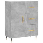 vidaXL Buffet gris béton 69 5x34x90 cm bois d'ingénierie