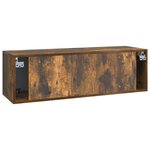 vidaXL Meuble TV mural Chêne fumé 98 x 31 x 30 cm Bois d'ingénierie