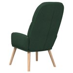 vidaXL Chaise de relaxation Vert foncé Tissu