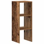 vidaXL Bibliothèque empilable vieux bois 30x30x80 cm bois d'ingénierie