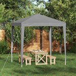 vidaXL Tente de fête 200 x 200 x 240 cm Gris clair PE et acier