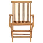 vidaXL Chaises de jardin avec coussins beige 4 Pièces Bois de teck massif