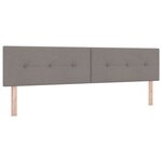 Tête de lit capitonnée taupe 200 cm en tissu