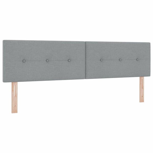 vidaXL Tête de lit réglable en hauteur Gris clair 180 cm tissu