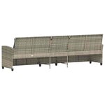 vidaXL Canapé de jardin et coussins 5 places gris clair résine tressée