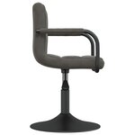 vidaXL Chaises pivotantes à manger lot de 2 gris foncé velours