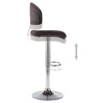 vidaXL Tabouret de bar Marron Similicuir