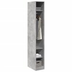 vidaXL Garde-robe gris béton 30x50x200 cm bois d'ingénierie