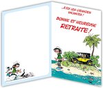 Maxi grande carte géante départ retraite gaston lagaffe franquin avec enveloppe