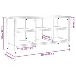 vidaXL Armoire à chaussures chêne fumé 100x35x50 cm bois d'ingénierie