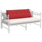 vidaXL Coussin de Dos Rouge 140 x 19 x 50 cm tissu