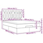 vidaXL Cadre de lit ottoman avec matelas vert foncé 140x200 cm velours