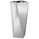 vidaXL Jardinière Argent 30 x 30 x 75 cm Acier galvanisé