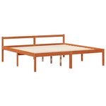 vidaXL Cadre de lit avec stockage 2 Pièces Cire marron Bois de Pin Massif