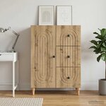 vidaXL Buffet Chêne artisanal 66 x 34 5 x 90 cm Bois d'ingénierie