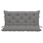 vidaXL Balancelle avec coussin gris 170 cm Bois de teck solide