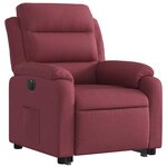 vidaXL Fauteuil inclinable électrique rouge bordeaux tissu