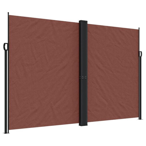 vidaXL Auvent latéral rétractable Marron 220x1200 cm