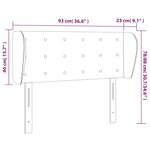 vidaXL Tête de lit avec oreilles Crème 93x23x78/88 cm Tissu