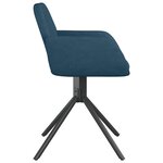 vidaXL Chaises pivotantes à manger lot de 2 Bleu Velours