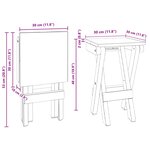 vidaXL Tabouret Naturel 30 x 30 x 48 cm Bois massif de récupération